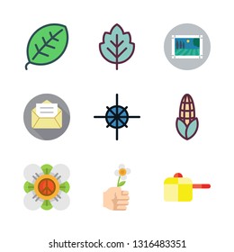 floral vector icon set