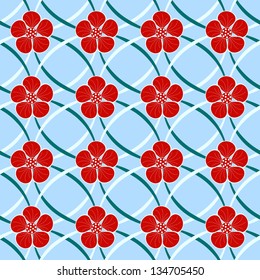 floral vector illustration with abstract background