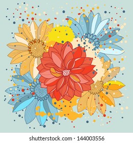 Floral vector illustration background