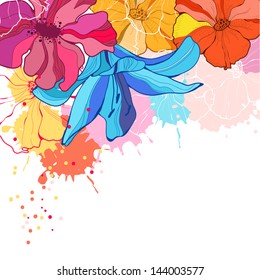 Floral vector illustration background