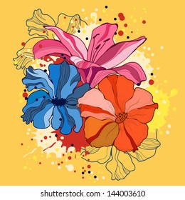 Floral vector illustration background