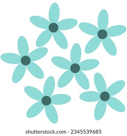 Floral vector illustration. Colorful flat vector illustration with floral theme.