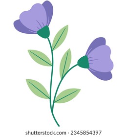 Floral vector illustration. Colorful flat vector illustration with floral theme.