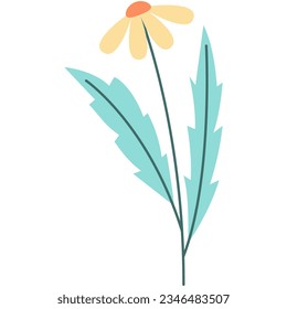 Floral vector illustration. Colorful flat vector illustration with floral theme.
