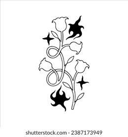 floral vector illustration with concept