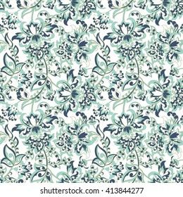 floral vector illustration damask background