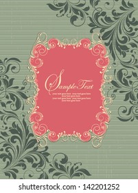 floral vector illustration with floral frame