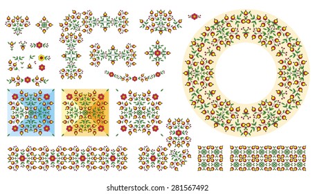 Floral  vector illustration set