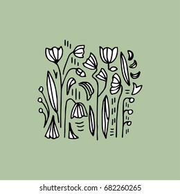Floral vector illustration. Traditional ornament.