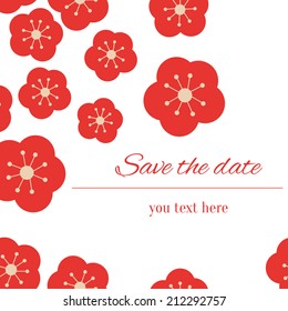 Floral vector invitation