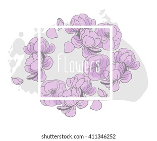 Floral vector invitation card design