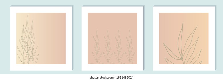 floral vector isolated compositions on painting, panel on the wall. decorations for greeting cards, invitations, banners, flyers.