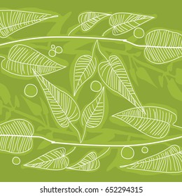 Floral vector with leaves and round Fruit for textile, wallpaper ,fabric  or other print
