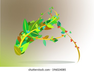 Floral vector letter A