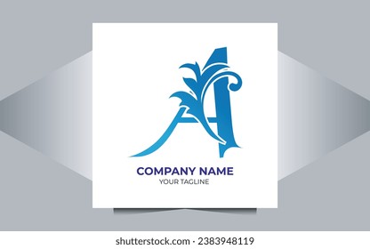 floral vector A logo design
