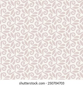 Floral vector oriental pattern with damask and floral elements. Seamless abstract pink ornament for backgrounds