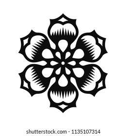 Floral Vector Ornament For Backgrounds, Logos, Stickers, Labels, Tags And Other Design.