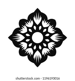Floral Vector Ornament For Backgrounds, Logos, Stickers, Labels, Tags And Other Design.