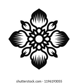Floral Vector Ornament For Backgrounds, Logos, Stickers, Labels, Tags And Other Design.