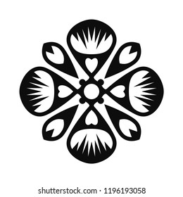Floral Vector Ornament For Backgrounds, Logos, Stickers, Labels, Tags And Other Design.
