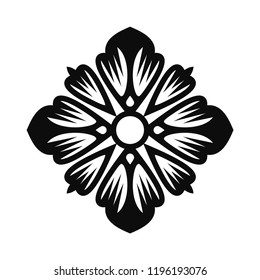 Floral Vector Ornament For Backgrounds, Logos, Stickers, Labels, Tags And Other Design.