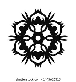Floral Vector Ornament For Backgrounds, Logos, Stickers, Labels, Tags And Other Design.