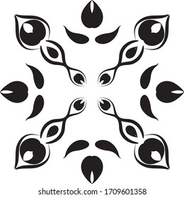Blumendekoration für Hintergründe, Logos, Aufkleber, Etiketten, Tags und anderes Design.
