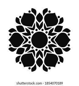 Floral Vector Ornament For Backgrounds, Logos, Stickers, Labels, Tags And Other Design.