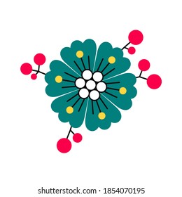 Floral Vector Ornament For Backgrounds, Logos, Stickers, Labels, Tags And Other Design.