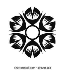 Floral Vector Ornament For Backgrounds, Logos, Stickers, Labels, Tags And Other Design.