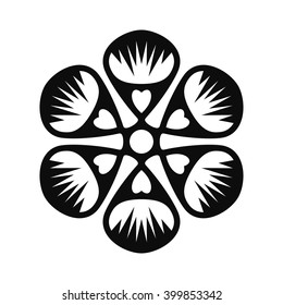 Floral Vector Ornament For Backgrounds, Logos, Stickers, Labels, Tags And Other Design.