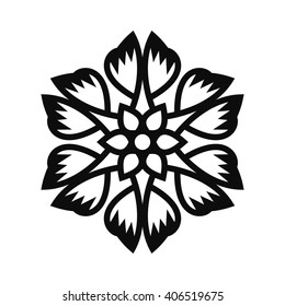 Floral Vector Ornament For Backgrounds, Logos, Stickers, Labels, Tags And Other Design.