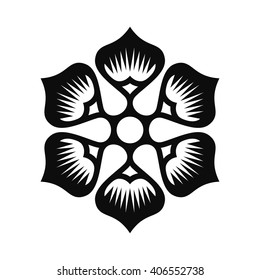 Floral Vector Ornament For Backgrounds, Logos, Stickers, Labels, Tags And Other Design.