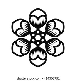 Floral Vector Ornament For Backgrounds, Logos, Stickers, Labels, Tags And Other Design.