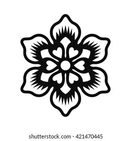 Floral Vector Ornament For Backgrounds, Logos, Stickers, Labels, Tags And Other Design.