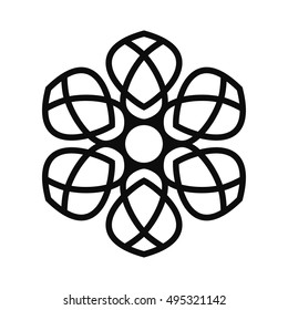 Floral Vector Ornament For Backgrounds, Logos, Stickers, Labels, Tags And Other Design.