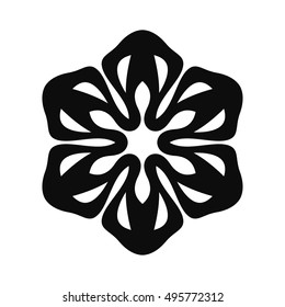 Floral Vector Ornament For Backgrounds, Logos, Stickers, Labels, Tags And Other Design.
