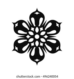 Floral Vector Ornament For Backgrounds, Logos, Stickers, Labels, Tags And Other Design.