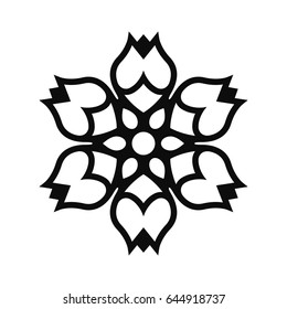 Floral Vector Ornament For Backgrounds, Logos, Stickers, Labels, Tags And Other Design.