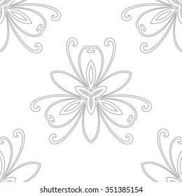 Floral vector ornament. Seamless abstract background with fine pattern