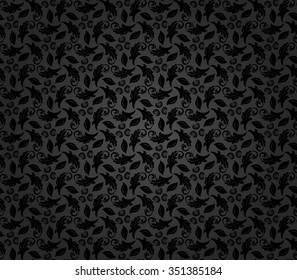 Floral vector ornament. Seamless abstract background with fine pattern
