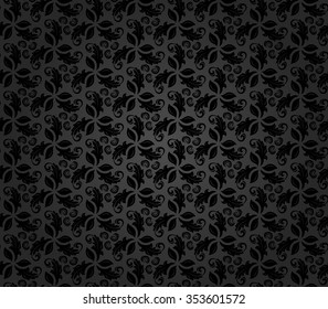 Floral vector ornament. Seamless abstract background with fine pattern for design and decorate