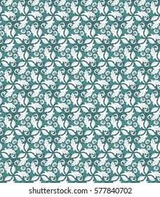 Floral vector ornament. Seamless abstract classic background with flowers. Pattern with repeating elements