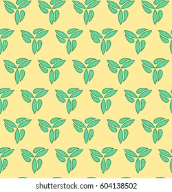 Floral vector ornament. Seamless abstract classic background with flowers. Pattern with repeating elements