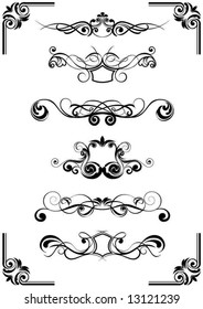 Floral vector ornaments