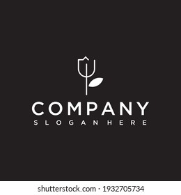 floral vector outline design logo