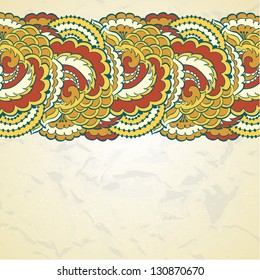 Floral vector paisley background design template