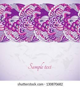 Floral vector paisley background design template
