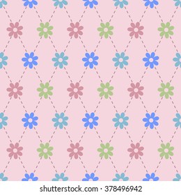 Floral vector pattern. Flower abstract shape.
