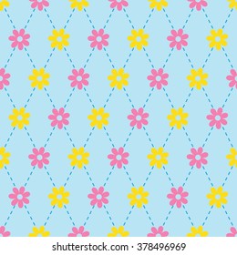 Floral vector pattern. Flower abstract shape.